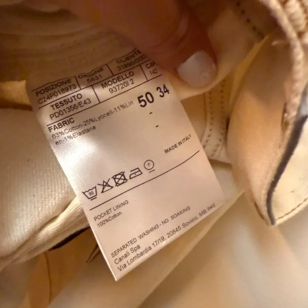 Canali Men's Pants Size 50 | Light Beige - Picture 10 of 11